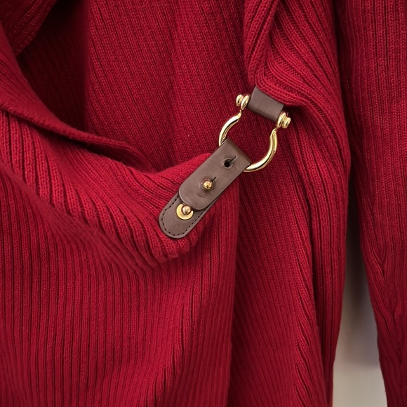 Gorgeous Red Ralph Lauren Cardigan Size XL - Picture 3 of 4